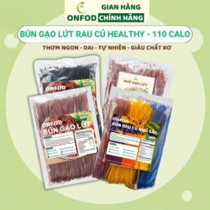 Bún khô gạo lứt, bún rau củ ngũ sắc hữu cơ ONFOD ăn kiêng giảm cân healthy food eat clean cho bé ăn dặm