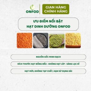 Combo set 9 hạt dinh dưỡng ONFOD cho bé ăn dặm yến mạch hạt chia đậu gà đậu hà lan đậu lăng đỏ hạt kê 20 11 1