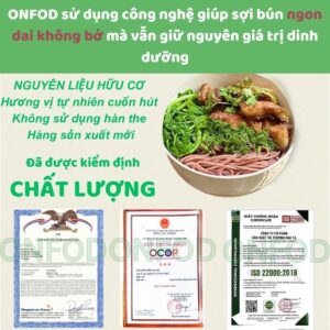 Bún khô gạo lứt, bún rau củ ngũ sắc hữu cơ ONFOD ăn kiêng giảm cân healthy food eat clean cho bé ăn dặm 16 12 4