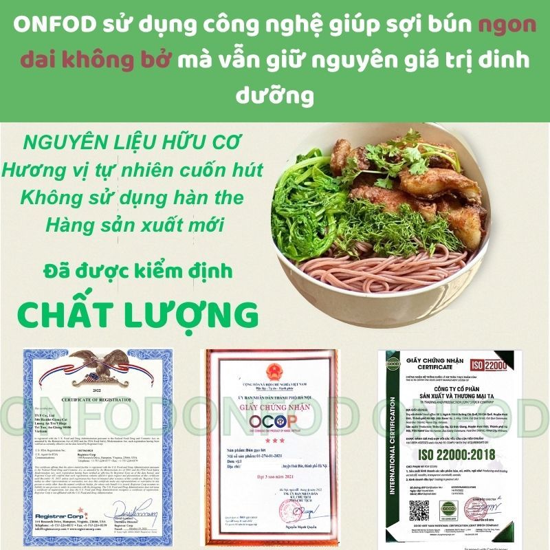 Bún khô gạo lứt, bún rau củ ngũ sắc hữu cơ ONFOD ăn kiêng giảm cân healthy food eat clean cho bé ăn dặm 5 12 4