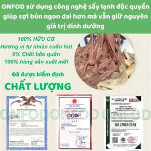 Bún khô gạo lứt, bún rau củ ngũ sắc hữu cơ ONFOD ăn kiêng giảm cân healthy food eat clean cho bé ăn dặm 14 14 5