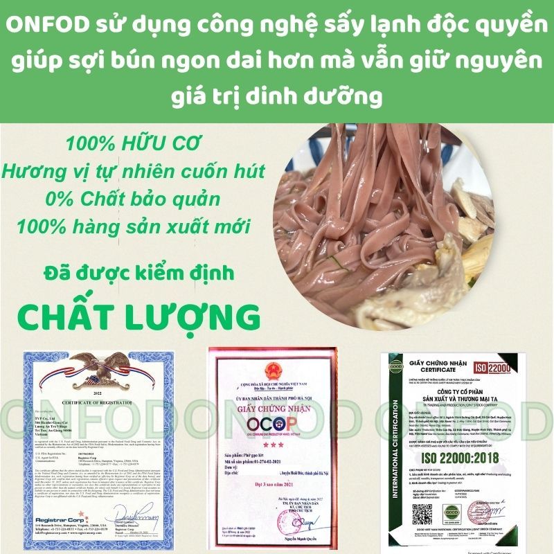 Bún khô gạo lứt, bún rau củ ngũ sắc hữu cơ ONFOD ăn kiêng giảm cân healthy food eat clean cho bé ăn dặm 3 14 5