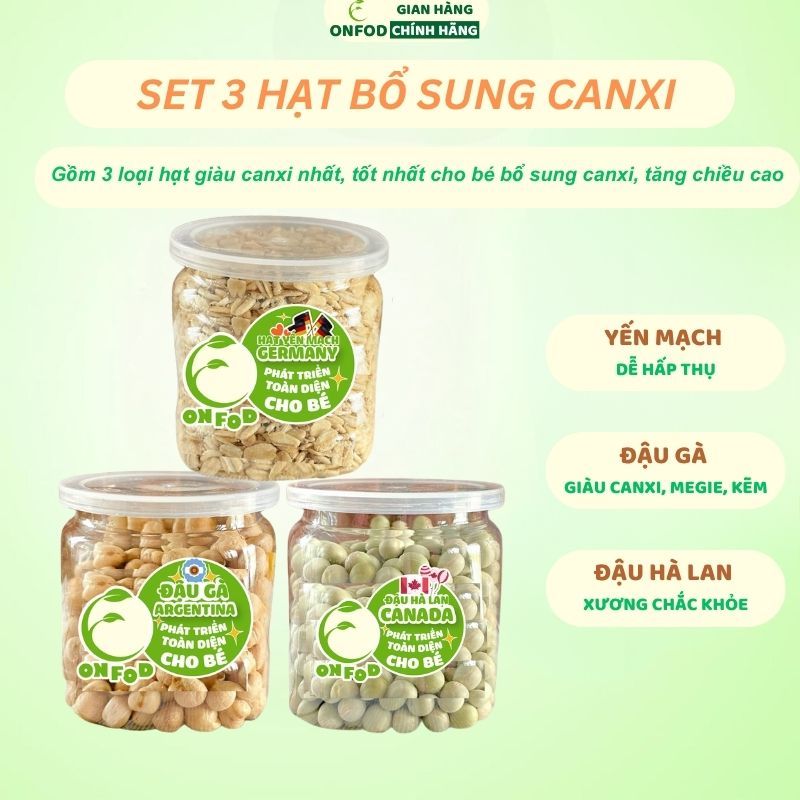 Combo set 9 hạt dinh dưỡng ONFOD cho bé ăn dặm yến mạch hạt chia đậu gà đậu hà lan đậu lăng đỏ hạt kê 7 15