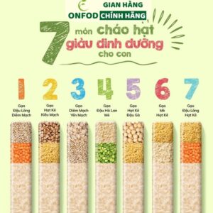 Combo set 9 hạt dinh dưỡng ONFOD cho bé ăn dặm yến mạch hạt chia đậu gà đậu hà lan đậu lăng đỏ hạt kê 23 8 1