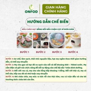 Combo set 9 hạt dinh dưỡng ONFOD cho bé ăn dặm yến mạch hạt chia đậu gà đậu hà lan đậu lăng đỏ hạt kê 22 9 1