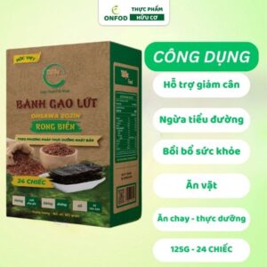 Bánh gạo lứt rong biển healthy ONFOD ăn kiêng giảm cân cho người tiểu đường mẹ bầu eat clean 125g 24 cái